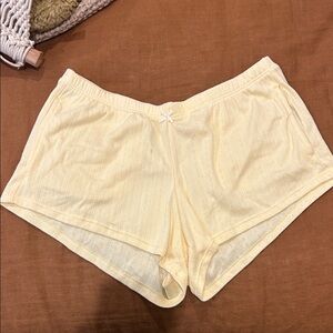 Hollister Light Yellow Lounge Shorts